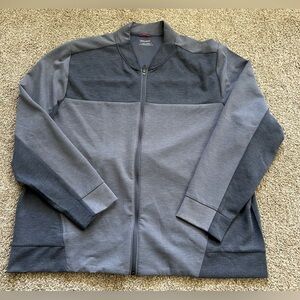 Men’s UNTUCKit Zip Front Two Tone Blue Casual Jacket (3XL)